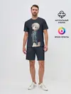 Мужской костюм с шортами / Аниме Тян в джинсовке
