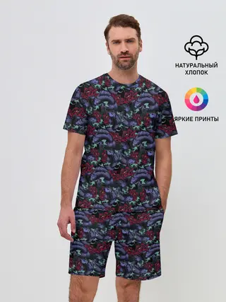 Мужской костюм с шортами / Рыбы