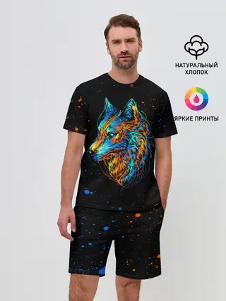 Мужской костюм с шортами / КРАСОЧНЫЙ ВОЛК