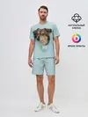 Мужской костюм с шортами / Беспородная Собака дворняга / A Dog