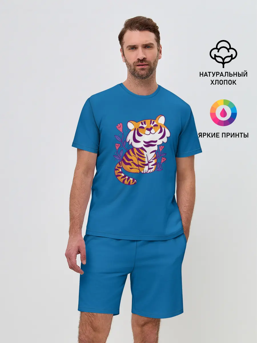 Мужской костюм с шортами / Тигр