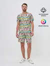 Мужской костюм с шортами / Музыкальные Ноты