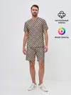 Мужской костюм с шортами / Клеточный узор