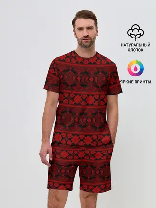 Мужской костюм с шортами / Русские народные узоры