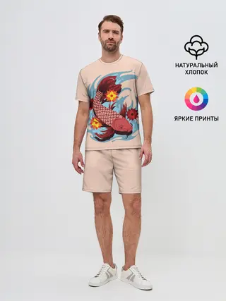 Мужской костюм с шортами / Японский Карп
