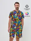 Мужской костюм с шортами / Граффити