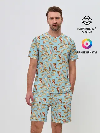 Мужской костюм с шортами / Кусочки Пиццы