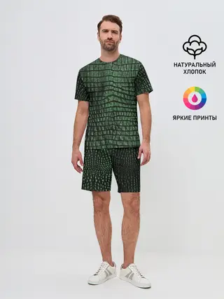 Мужской костюм с шортами / Кожа Крокодила