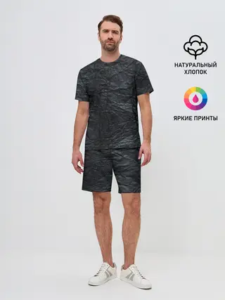 Мужской костюм с шортами / Мятая Бумага