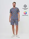 Мужской костюм с шортами / Клеточный узор