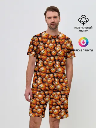 Мужской костюм с шортами / Баскетбольные Мячи