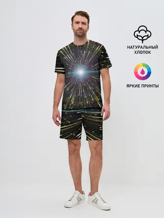 Мужской костюм с шортами / Неоновые стрелы