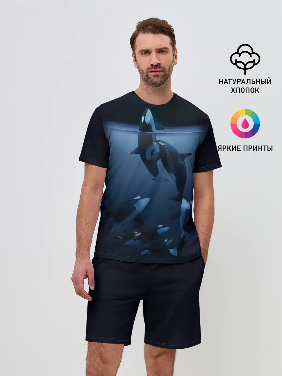 Мужской костюм с шортами / касатки