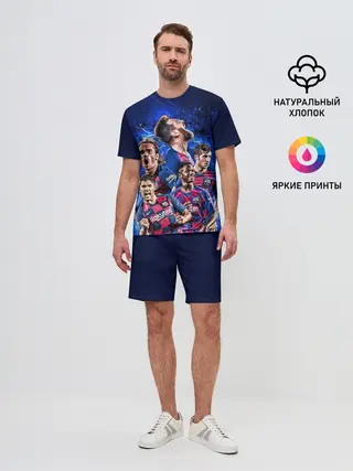 Мужской костюм с шортами / Месси и Суарес