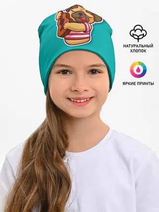 Детская шапка / Мопс музыкант