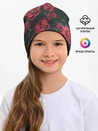 Детская шапка / Цветы Розы
