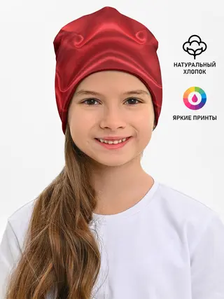 Детская шапка / Красный Шелк
