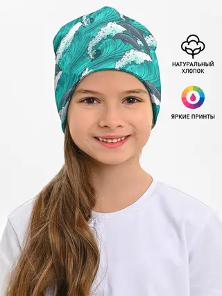 Детская шапка / Дельфины