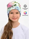 Детская шапка / Акварель, гортензии