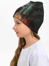 Детская шапка / Олень в горящем лесу Сибири
