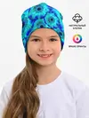 Детская шапка / Голубые хризантемы