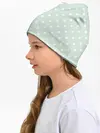 Детская шапка / белый горох