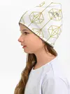 Детская шапка / Геометрический орнамент золото
