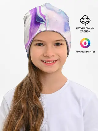 Детская шапка / Акварельные разводы