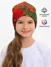 Детская шапка / Красный мак на закате