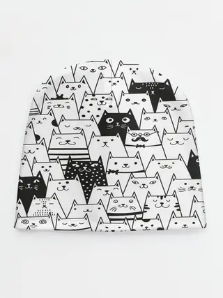 Детская шапка / КОТЫ WHITE