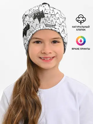 Детская шапка / КОТЫ BLACK