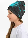 Детская шапка / Хвост Феи голубые соты