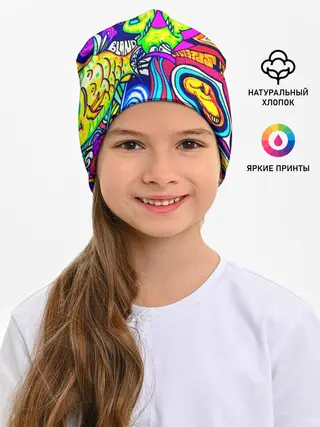 Детская шапка / КИСЛОТНЫЕ РИСУНОК
