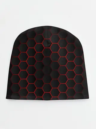 Детская шапка / 3D black & red