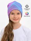 Детская шапка / Линии точки полосы неон яркий