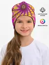 Детская шапка / НЕОНОВЫЙ РОЗОВЫЙ ФРАКТАЛ