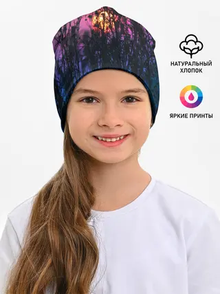 Детская шапка / Трава растения закатный свет