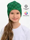 Детская шапка / Зелёный узор
