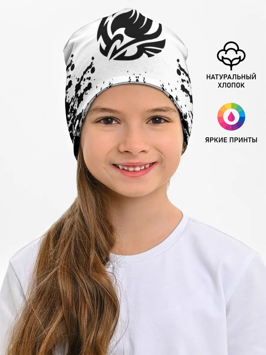 Детская шапка / Хвост Феи на белом