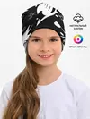 Детская шапка / Хвост Феи геометрия в чб