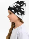 Детская шапка / Хвост Феи геометрия в чб