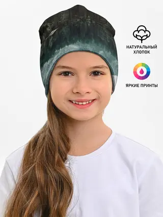 Детская шапка / отражение горы в озере