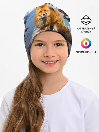 Детская шапка / Лиса в лесу