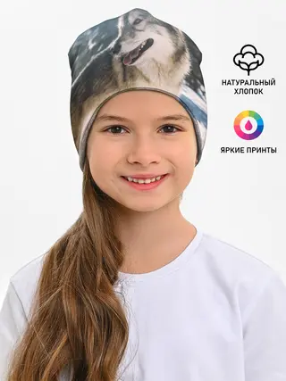 Детская шапка / Волк и снег