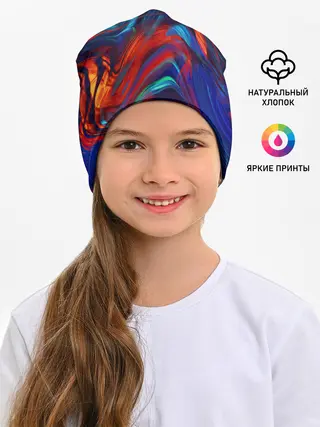 Детская шапка / Абстракция краски
