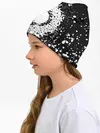Детская шапка / Каллиграфия на чёрном фоне