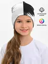 Детская шапка / Черный Клевер инверсированный фон