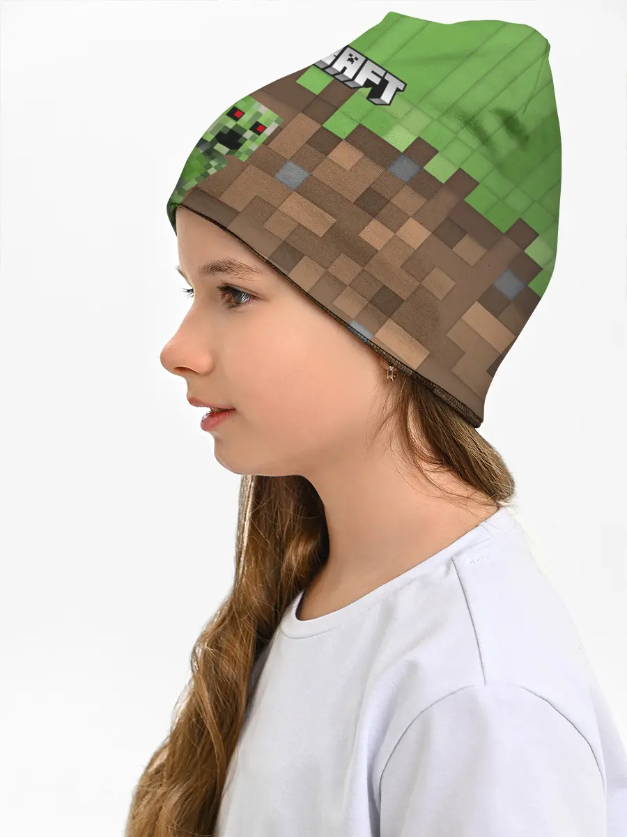 Детская шапка / MineCraft | Крипер