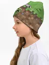 Детская шапка / MineCraft | Крипер
