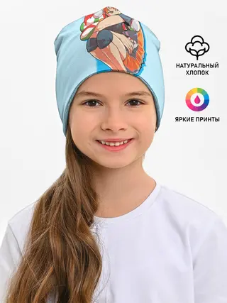 Детская шапка / Хината на синем фоне
